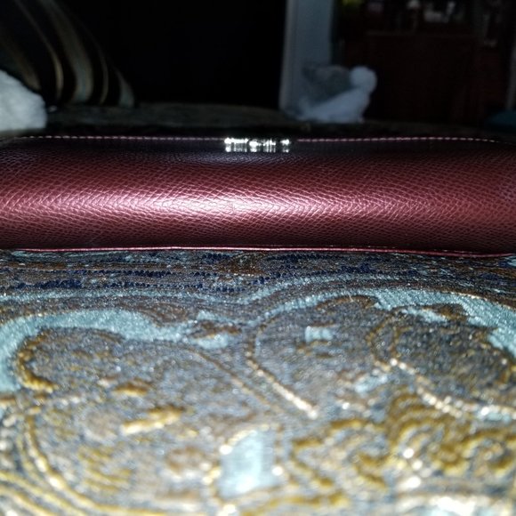 COACH Pop Slim Envelope Bramble Rose Metallic Cherry wallet NWOT - sale - Picture 8 of 9